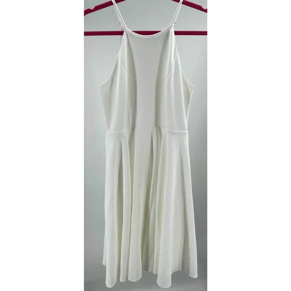 LULU'S SZ S Irresistible Charm White Midi Halter Skaker Dress NEW B100 - Picture 3 of 8